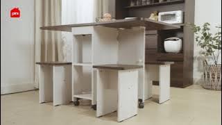 Download lagu Pira - Allison DT120 Meja Makan Kayu Terang White Ash - Brown Walnut