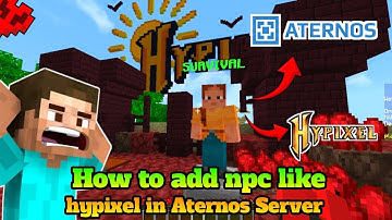 How To Add NPC Like Hypixel in Your Aternos Server | How to add NPC in Aternos Server | Znpcs Plugin