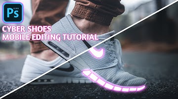 PsTouch : Neon Glowing Speakers Photo effect | Cyber Shoes Photo Editing.