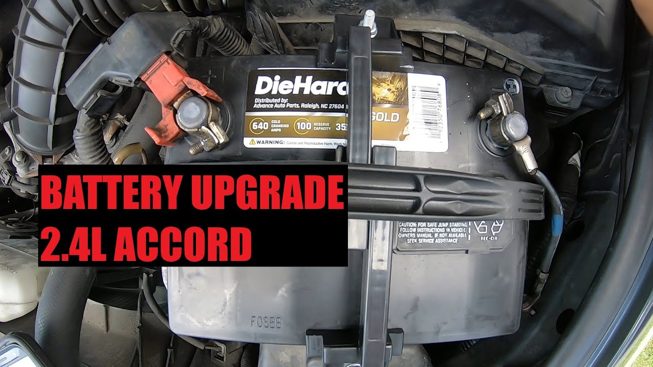 2007 Honda Accord Battery Upgrade - YouTube