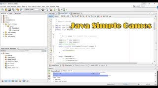Simple Game Structure  Using Java - NetBeans IDE