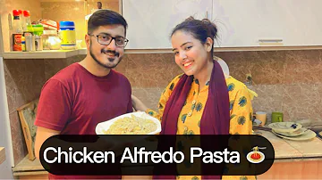 Restaurant style Chicken Alfredo Creamy Pasta Recipe 🍝😋|| Easy To Cook😍|| Ready in 10 min🥰||