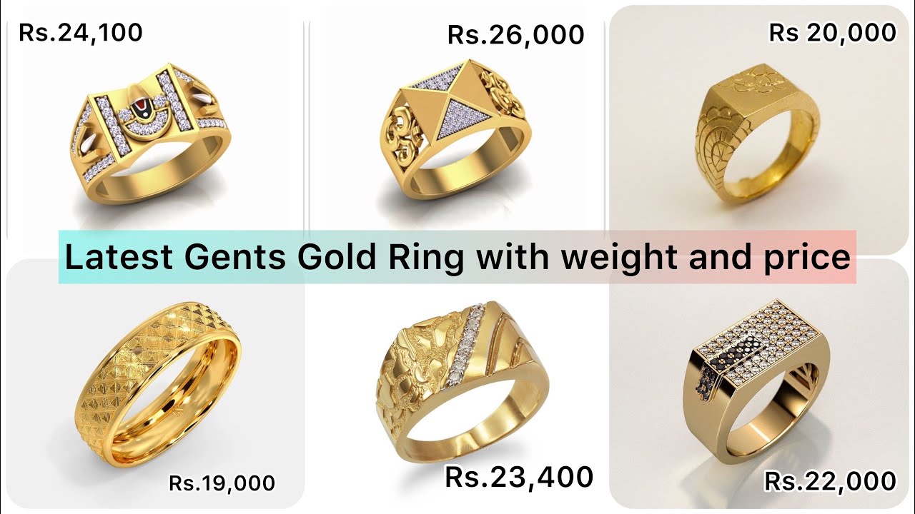 Latest Gold Ring for men//Gents Gold Ring With weight ang price — free download