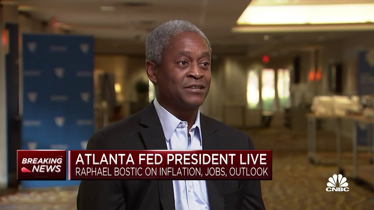 Atlanta Fed President Raphael Bostic We won't be thinking about rate