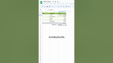 How to use the SUM function in Google Sheets🤓 #exceltips #googlesheets #spreadsheets #googleexcel