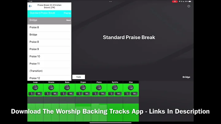 Praise Break 22 (Christian Brown) Worship Backing Tracks App Preview