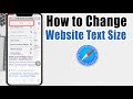 How to Change Website Text Size in Safari Browser on iPhone