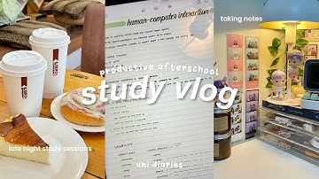 PRODUCTIVE STUDY VLOG ⭐️ - taking notes, afterschool sessions, catching up & more 📚⭐️