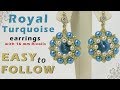 Handmade earrings with 16 mm rivolis tutorial