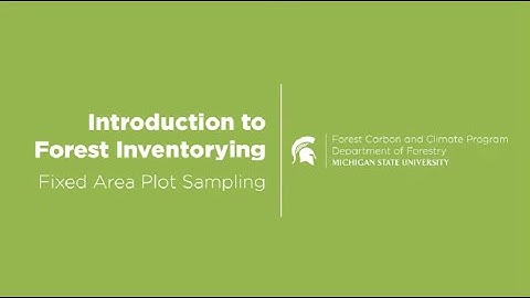 Forest Inventory  Introduction