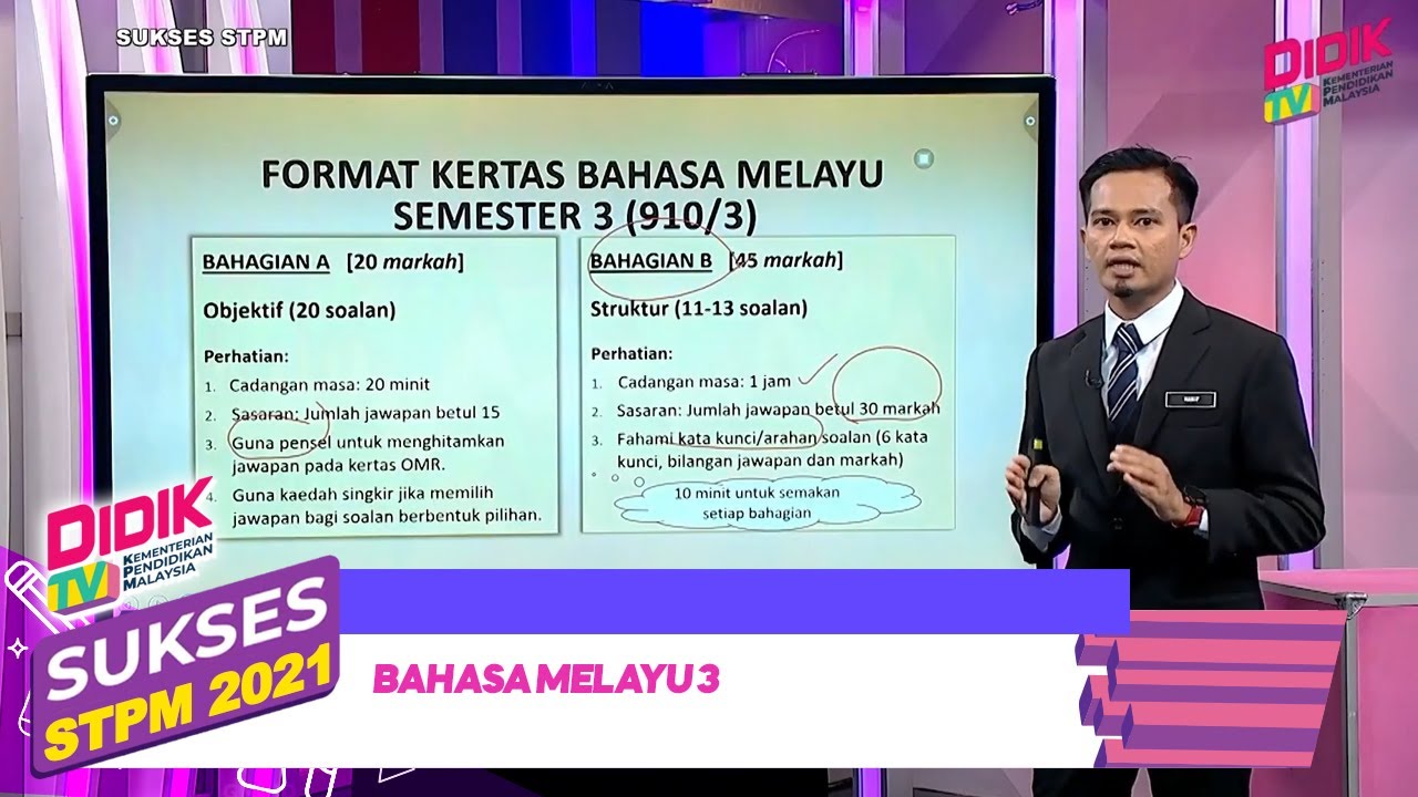 Sukses Stpm 2021 Bahasa Melayu 3 Youtube