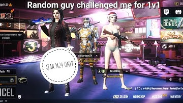 Random guy Challenged me for 1v1 (M24) | watch till the end!