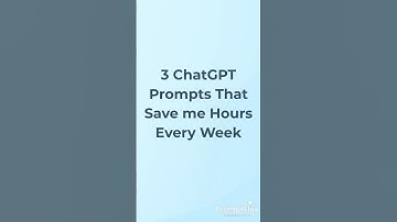 3 ChatGPT Prompts That Save Me Hours Every Week ⏱️
