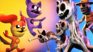 Zoonomaly Monsters vs Poppy Playtime Chapter 3 Smiling Critters animation