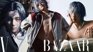 BTS V goes shirtless in Harper's BAZAAR Korea Cover