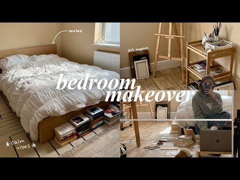 dream bedroom makeover | minimal and calm, earthy tones + natural light