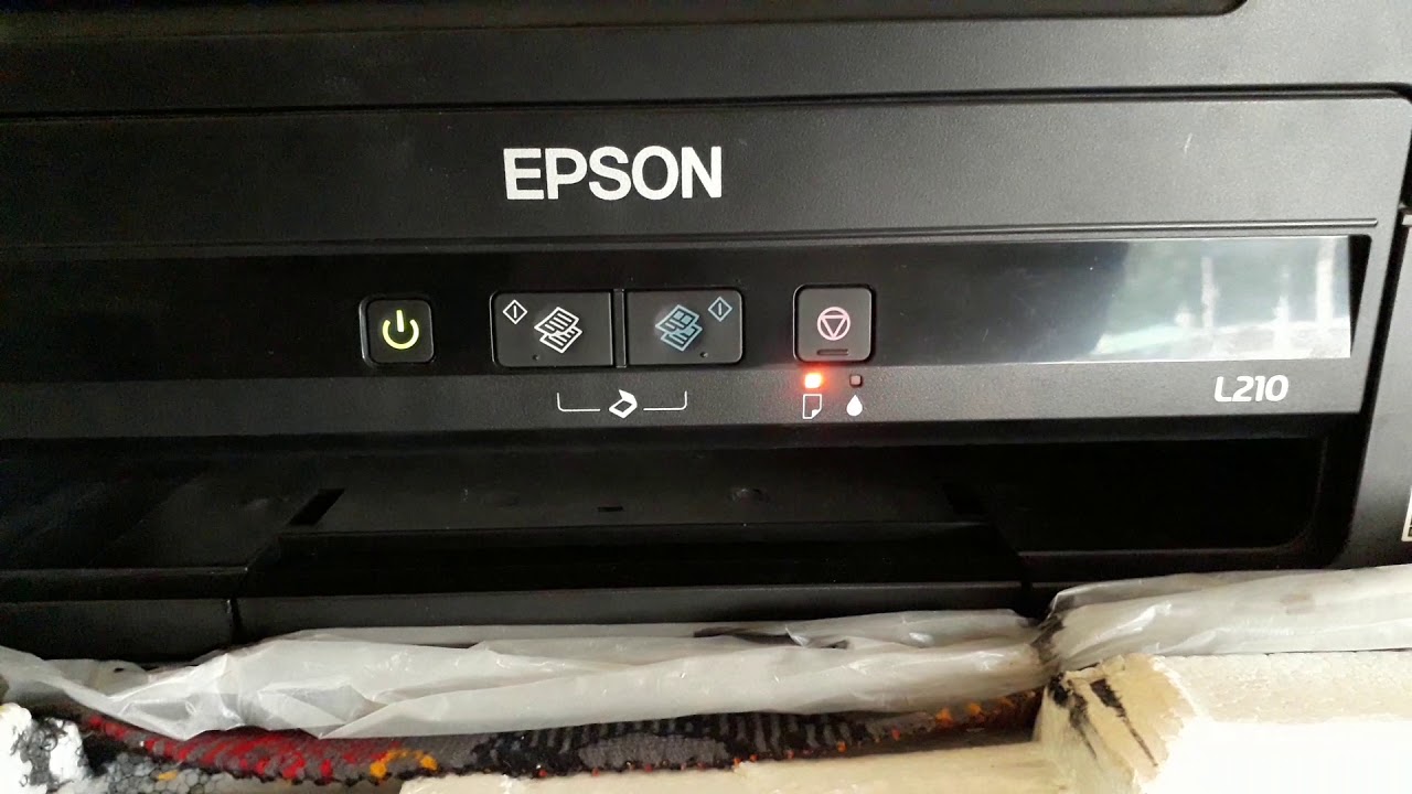 Принтер почему горит красная лампочка. Эпсон л210. Epson l210. Принтер Epson l210. Epson l210 разъемы.