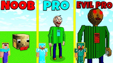 Minecraft Battle: NOOB vs PRO vs EVIL PRO: BALDI HOUSE BUILD CHALLENGE / Animation