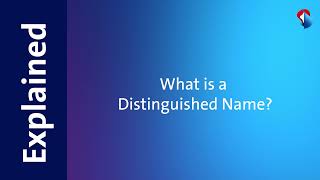 What is a Distinguished Name?