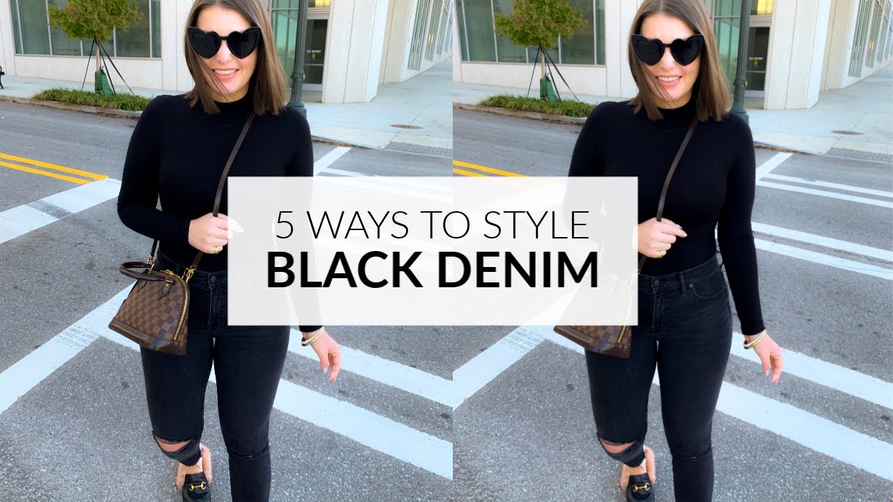 5 WAYS TO STYLE BLACK MADEWELL DENIM FOR FALL | THE RULE OF 5 | JULIA ...