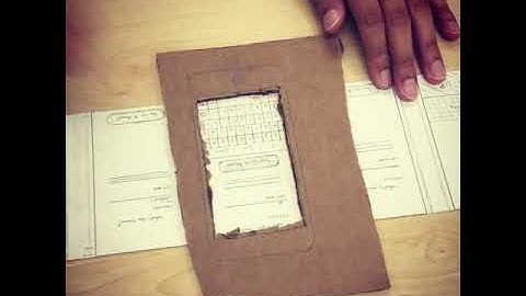 Paper prototype walk through