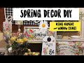 SPRING DECOR DIY 2020 - DOLLAR STORE DIYs - napkins, beautiful bright florals tutorials included.