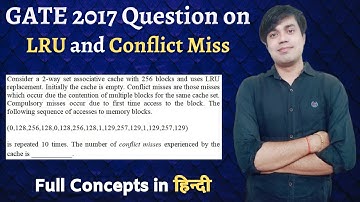 GATE 2017 Question Based On LRU and Conflict Miss