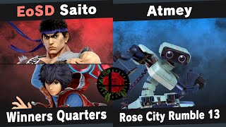 Rcr 13 Winners Quarters - Saito Ryu Shulk Vs Atmey Rob - Smash Ultimate