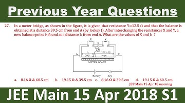 In a meter bridge, as shown in the figure, it is given that resistance Y=12.5 Ω and that the balance