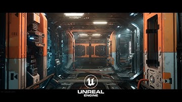 SPACESHIP CORRIDOR- UNREAL ENGINE 5.3 - LUMEN NANITE