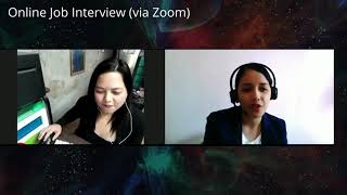 Sample Online Job Interview via Zoom