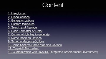 Advanced OpenAPI Generator - Content