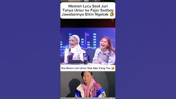 Lucunya Fajar Sadboy, Baru Ditanya Umur Udah Bikin Ngakak 😂#fajarsadboy #shortvideo