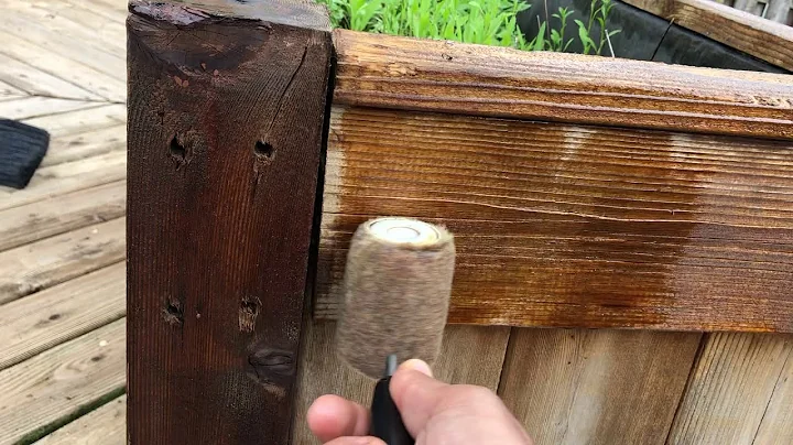 Stain the wood with an engine Motor Oil / Part 1