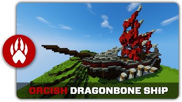 Minecraft Building Tutorial : How to build an Orcish Dragonbone Ship