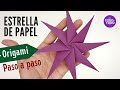 ⭐ESTRELLA navideña de PAPEL en 3D.☝️How to make STAR Paper CRAFT. #estrellasdepapel