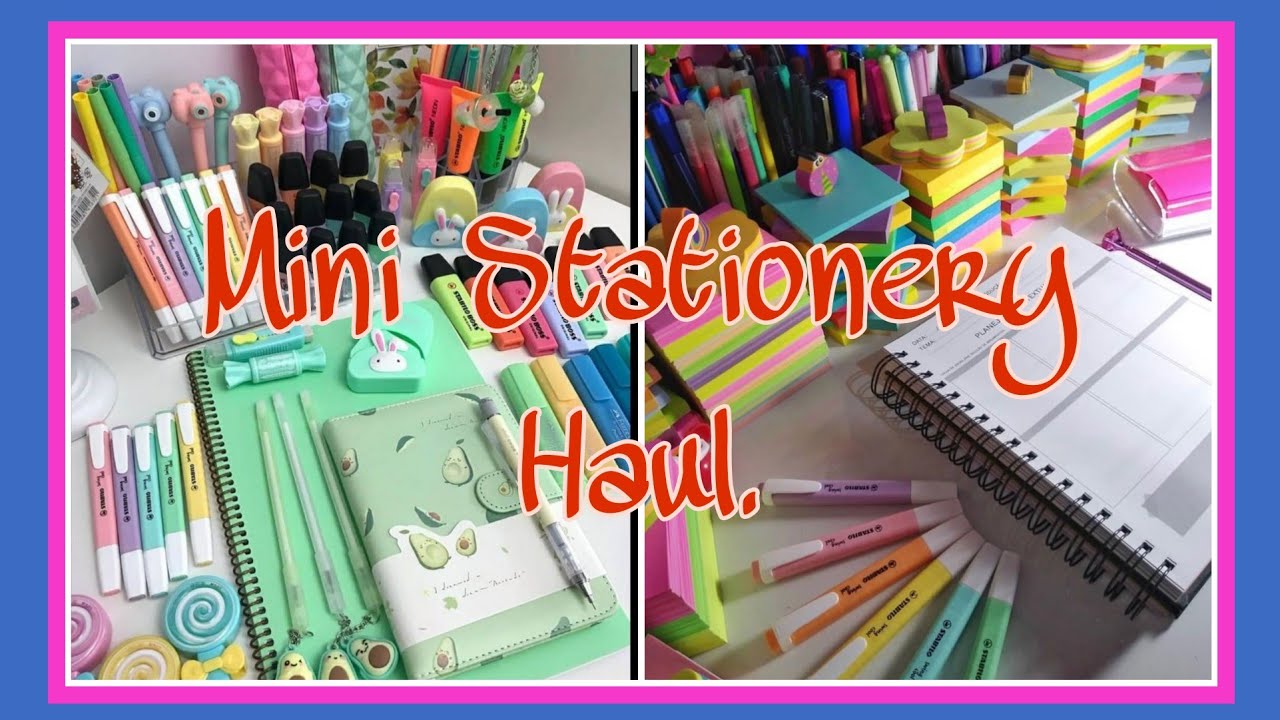 Mini Stationery Haul Super Cute Stationery Haul.💙💜youtube