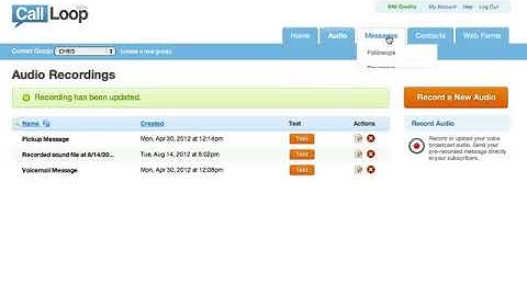 Call Loop: How to Record an Audio Voice Broadcast