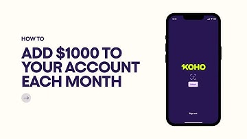 How to add money to your KOHO account