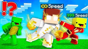 JJ and Mikey Became GODSPEED and FLASH in Minecraft Challenge - Maizen JJ and Mikey