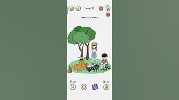 Brain out 2 Level 92 Puzzle solved 👍 Help build a tent #braintestsolution #easybrain #brainchallenge