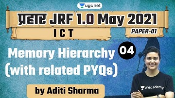 07:00 AM - JRF 1.0 May 2021 | ICT by Aditi Sharma | Memory Hierarchy (with related PYQs)
