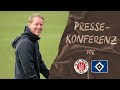 Die Pressekonferenz vor dem Spiel gegen den Hamburger SV