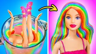 BARBIE IS A NERD🤓 Extreme Doll Makeover | Rich VS Broke Hacks & Gadgets by YOWZA