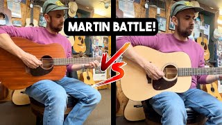 Testing Martin Guitars at Ciderville Music (Martin D15 and Martin D16 Acoustic Guitars)