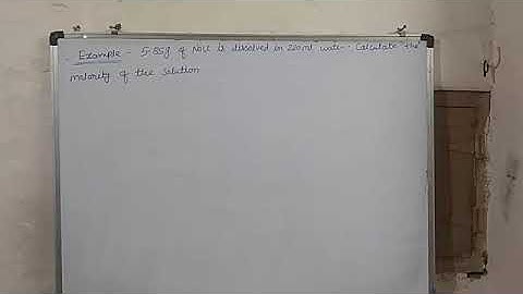 Class 12 Chemistry 5.85g of NaCl is dissolved in 200ml water. Calculate molarity solution