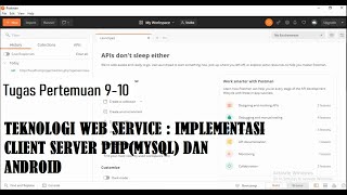 TEKNOLOGI WEB SERVICE : IMPLEMENTASI CLIENT SERVER PHP(MYSQL) DAN ANDROID Tugas Pertemuan 9-10 screenshot 1