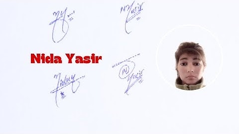 Nida Yasir handwritten signature style with arooj