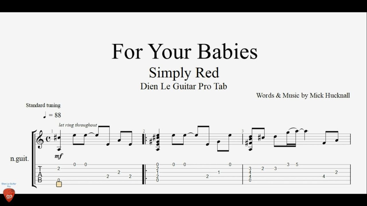 For Your Babies Guitar Tutorial + TAB YouTube