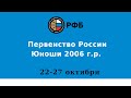 22-27 октября: Первенство России. Юноши 2006 г.р.